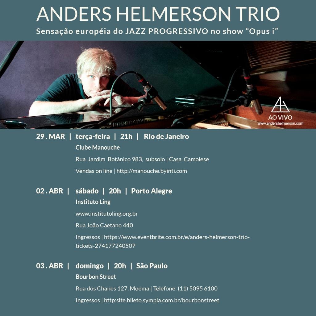 Jazz: Anders Helmerson BRAZIL TOUR 2022 - São Paulo - Sveriges